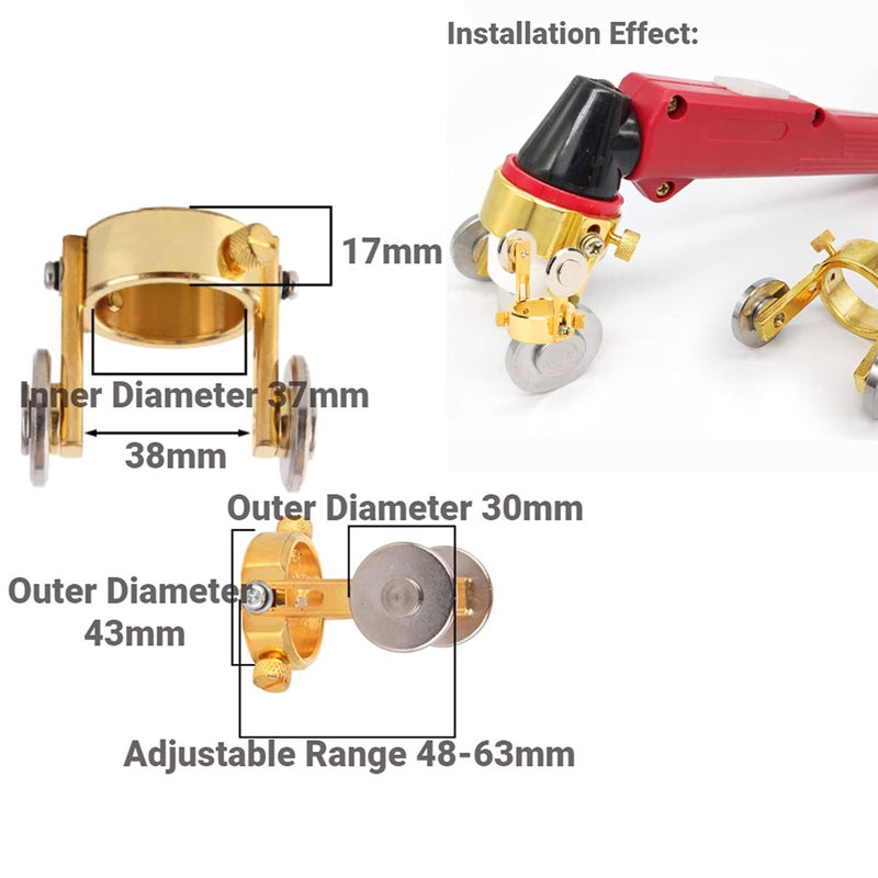 Hilitand Roller Guide Wheel, P80 Plasma Cutter Torch Roller Guide Metal Wheel for 2 Threaded Torch Compass - Image 3